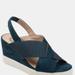 Journee Collection Journee Collection Women's Ronnie Wedge Sandal - Blue - 8