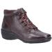 Fleet & Foster Womens/Ladies Merle Lace Up Leather Ankle Boot - Burgundy - Purple - 10