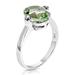 Vir Jewels 1.70 Cttw Green Amethyst Ring .925 Sterling Silver With Rhodium Oval 10x8 MM - Grey - 7