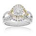 Vir Jewels 1 cttw Diamond Wedding Engagement Ring Set 14K White Yellow Gold Halo Bridal - White - 6