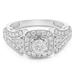 Vir Jewels 1 Cttw Diamond Halo Wedding Engagement Ring 14K White Gold Cushion Shape Bridal - White - 6