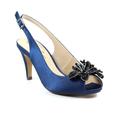 Lunar Womens Ankara Satin Court Shoes - Navy - Blue - 7