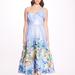 Marchesa Notte Embroidered Organza Strapless Dress - Blue - 16