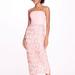 Marchesa Notte Strapless Tea-Length Rosette Pencil Dress - Carnation - Pink - 16