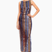 ONE33 SOCIAL The Sarah Sequin Midi Gown With Open Back - Blue