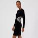 Principles Womens/Ladies Sequin Ruched Mini Dress - Black - 14