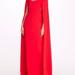 Marchesa Notte Off Shoulder Caped Column Gown - True Red - Red - 2