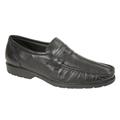 Roamers Mens Memory Foam Moccasin Slip On Shoes - Black - Black - 12