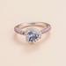Juvetti Jewelry Diana Ring In Ceylon Blue Sapphire, Diamond And Pink Sapphire - Blue - US 8