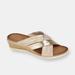 Cipriata Womens/Ladies Anella Crossover Wedge Sandals - Champagne/Rose Gold/Gold - Brown - 10