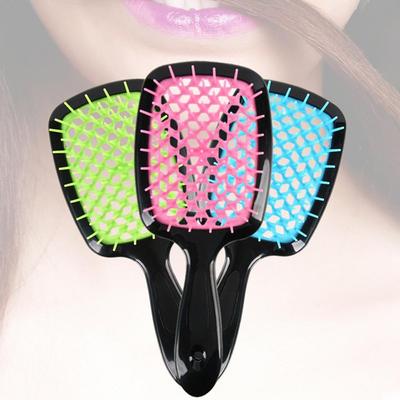 SheShow Fluffy Shape Comb Mesh Comb Wide Teeth Air Cushion Comb Massage Anti-Static Hairbrush Salon Hair Care Styling Tool - Blue
