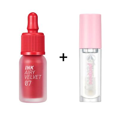 Peripera Ink The Airy Velvet [#7] + Ink Glasting Lip Gloss [#1]