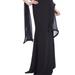 Badgley Mischka Sleeveless Pleated Trim Gown With Removable Shawl - Black