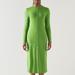 L.K. Bennett Annie Lime/ Ivory Dress - Green