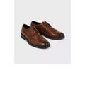 Burton Mens Leather Brogues Derby Shoes - Brown - Brown - 12
