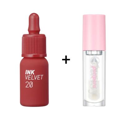 Peripera Ink Velvet [#20] + Ink Glasting Lip Gloss [#1]