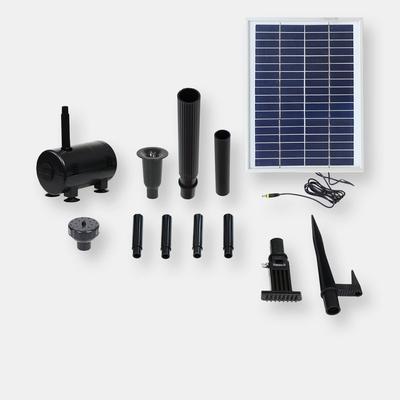 Sunnydaze Decor Sunnydaze 132 GPH Solar Pump and Panel Kit with 2 Spray Heads - 56 in Lift - Black