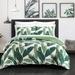 Chic Home Design Borrego Palm 9 Piece Quilt Set Stitched Palm Tree Print Bed In A Bag - Green - QUEEN