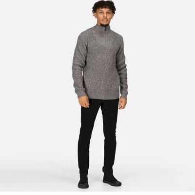 Regatta Mens Kaison Marl Knitted Half Zip Sweater - Dark Grey - Grey - 3XL