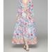 Kaimilan Pink & Flower Print Day A-line V-neck Long Sleeve Tea Dress - Pink - 10