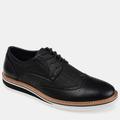 Vance Co. Shoes Warrick Wide Width Wingtip Derby - Black - 11