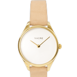 Nacre Mini Lune Watch - Gold - Sand Leather - Gold