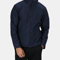 Regatta Professional Mens Classic 3 Layer Zip Up Softshell Jacket - Navy/Seal Gray - Blue - S