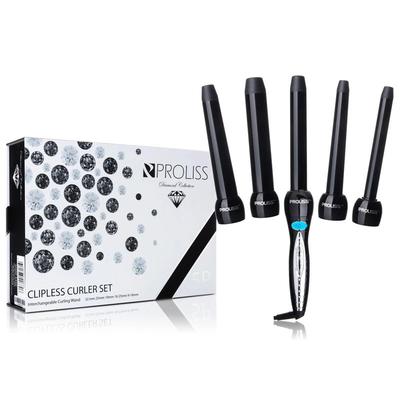 Proliss Trio Twister - Digital 5-In-1 Professional Ceramic Curling Wand Set - Diamond Collection