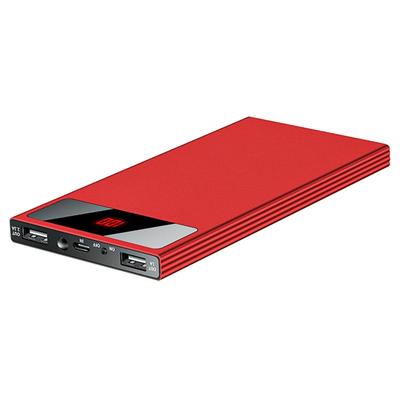 Fresh Fab Finds 20K mAh Power Bank - Ultra-thin, Dual USB Ports, Flashlight, Battery Display - Red