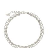 Sterling Forever Tessa Layered Chain Anklet - Grey