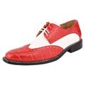 LIBERTYZENO Boyka Leather Red Bottom Oxford Style Dress Shoes - Red - 8.5