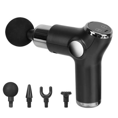 Fresh Fab Finds 32 Intensity Massage Gun with 4 Heads - Deep Tissue Muscle Relaxation - Black - Black
