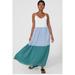 Principles Womens/Ladies Occasion Colour Block Pleated Maxi Dress - Blue - 6