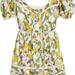 FARM RIO Women Fruit Orchard Puff Sleeve Cotton Mini Dress - Green