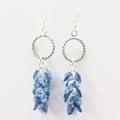 Alexa Martha Designs Sterling Silver Denim Blue Crystal Cluster Earrings - Grey