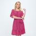 West K Valeria Ruffle Dress - Purple - L