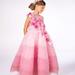 Marchesa Couture Kids Flower Embellished DegradÃ© Tulle Gown - Pink - 12A