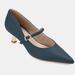 Journee Collection Women's Manza Wide Width Pump - Blue - 10