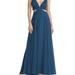 Lovely Ruffled Chiffon Cutout Maxi Dress - Jessie - LB014 - Blue - 16