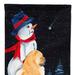 Caroline's Treasures 11 x 15 1/2 in. Polyester Snowman with Chow Chow Garden Flag 2-Sided 2-Ply