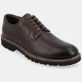 Vance Co. Shoes Martin Plain Toe Derby Shoes - Brown - 14