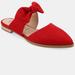 Journee Collection Women's Telulah Narrow Width Mules - Red - 5.5