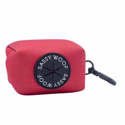 Sassy Woof Dog Waste Bag Holder - Merlot - Red