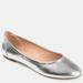 Journee Collection Women's Comfort Kavn Narrow Width Flat - Grey - 7.5