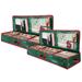 Fresh Fab Finds 2Pcs Christmas Wrapping Paper Storage Containers Foldable Water Resistant Gift Wrap Organizer - Green