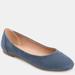 Journee Collection Women's Comfort Kavn Narrow Width Flat - Blue - 9