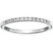 Vir Jewels 1/5 Cttw Pave Diamond Wedding Band For Women In 14K White Gold Prong Set Ring - White - 10