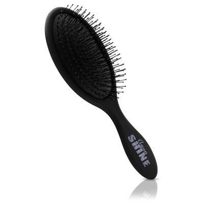 ISO Beauty AquaShine Wet & Dry Soft-Touch Paddle Hair Brush - Black