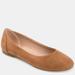 Journee Collection Women's Comfort Kavn Narrow Width Flat - Brown - 11