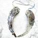 Alexa Martha Designs Sterling Silver Hammer Pattern Sculpted Angel Wing Earrings - Grey